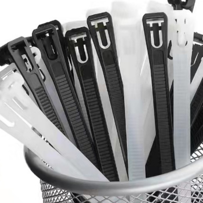 

Terlaris Kabel Ties Releasable Cable Tie 7.2x200mm Kabel Ties Buka Pasang