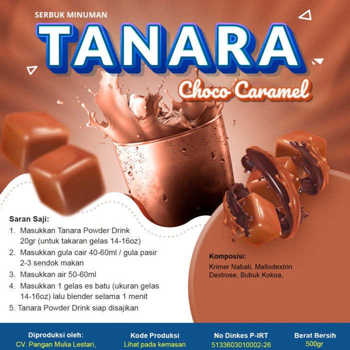 

Bubuk Choco Caramel X Gula 1Kg - Serbuk Numan - Banpow