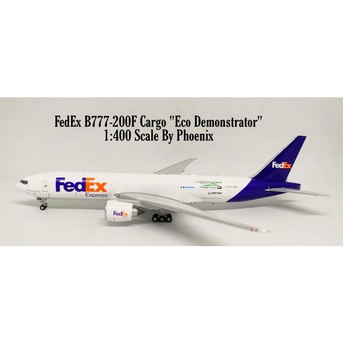 Diecast Pesawat Fedex B777F N878Fd Phoenix 1:400