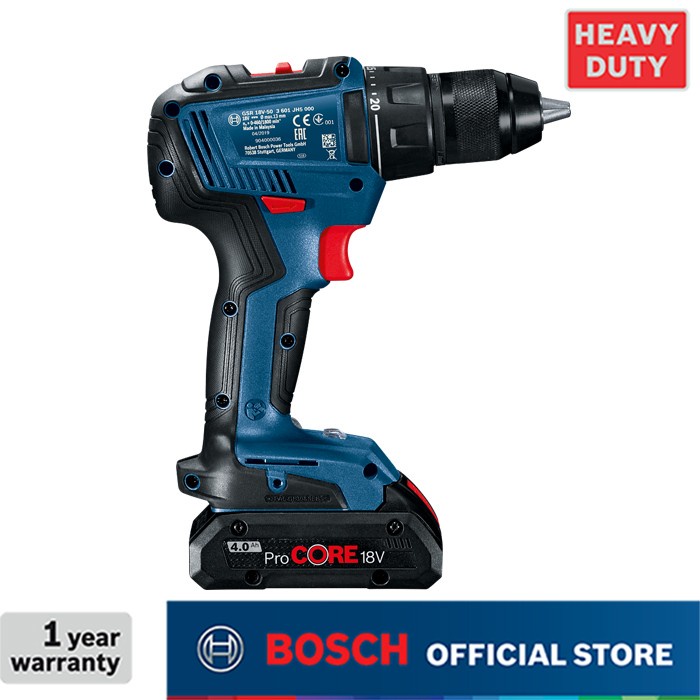 Bosch Brushless Drill Driver / Bor Obeng Baterai 18Volt Gsr 18V-50 Terlariss 