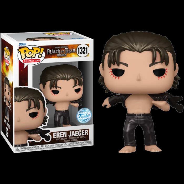 PROMO ORIGINAL FUNKO POP ATTACK ON TITAN EREN JAEGER METALLIC FIGURE AOT TERLARIS