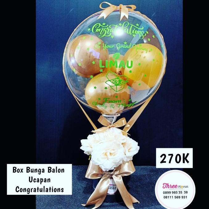 box bunga balon / balon ucapan grand opening / balon ucapan selamat