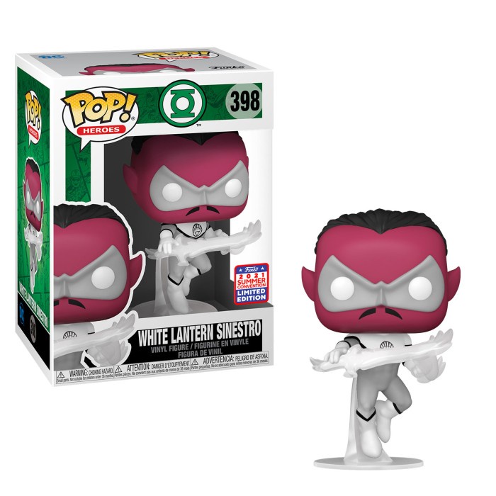 PROMO FUNKO POP EXCLUSIVE SDCC 21 DC GREEN LANTERN - WHITE LANTERN SINESTRO TERLARIS