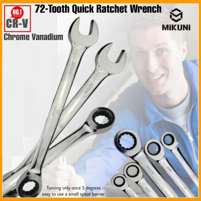 Best Quality Mikuni Ratchet Wrench / Kunci Ring Pas Ratchet 30 Mm