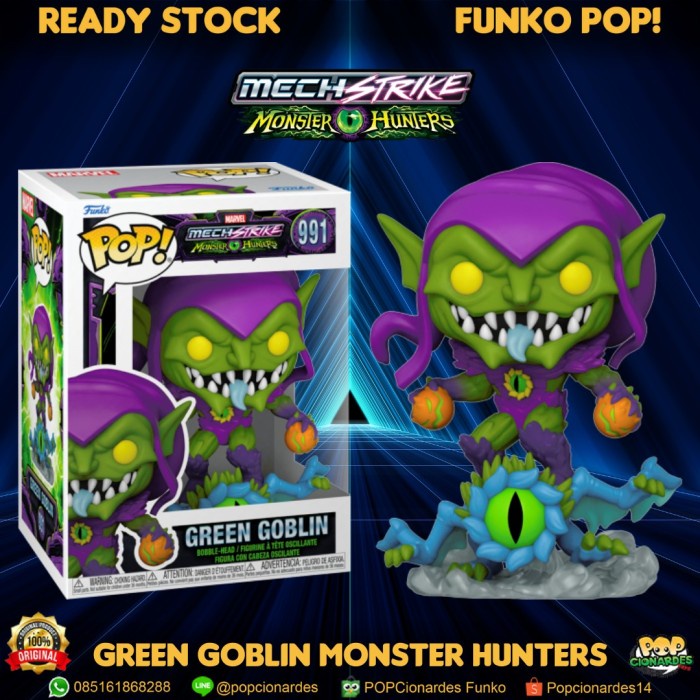 MUST HAVE FUNKO POP MARVEL - MECHSTRIKES MONSTER HUNTER GREEN GOBLIN #991 TERBARU