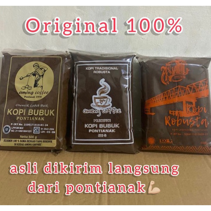 

YPYP5676 READY STOK KOPI AMING Coffee shop kopi bubuk legendaris Aming asli pontianak KHUNTIEN PILIHAN KOPI ROBUSTA