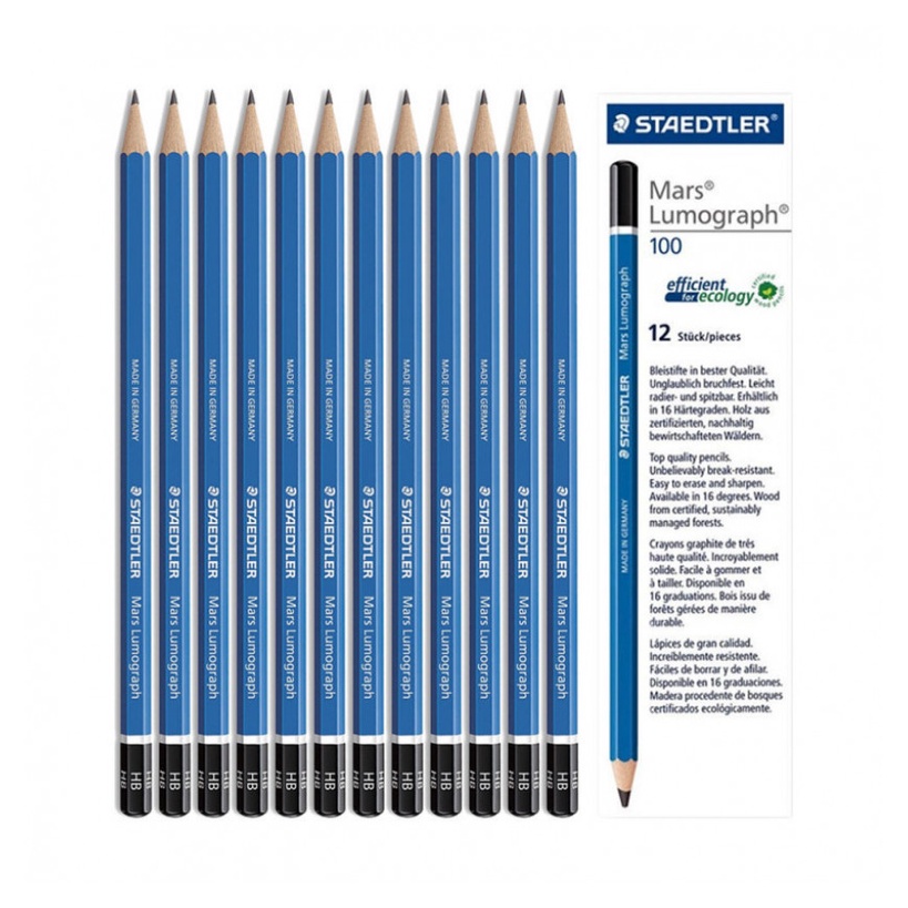 

Staedtler 100 - HB Mars Lumograph Pencil ( 1 Pack - 12 Pcs ) ( IRRA STORE )