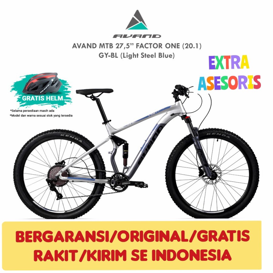 sepeda gunung 27,5 AVAND FACTOR ONE Alloy, hidrolik 10 speed