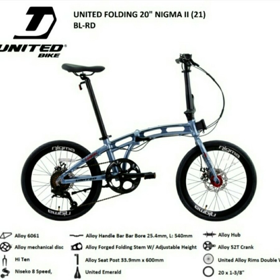 sepeda lipat 20" UNITED NIGMA II