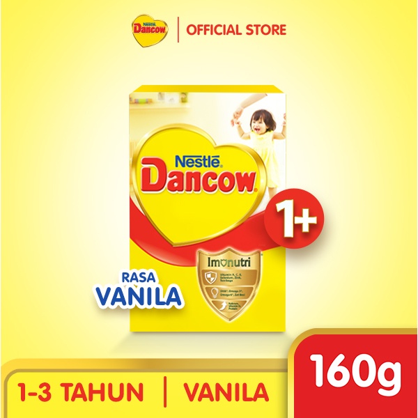 Foto Nestle Dancow 1+ dengan Nutritods Susu Pertumbuhan Rasa Vanila 1-3 Tahun Box 160 gr