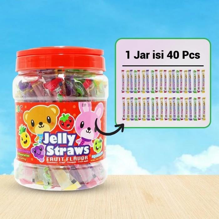 

[isi 40 Pcs] ABC Fruit Jelly Straws - Jeli Rasa Buah Korea Snack Best Seller