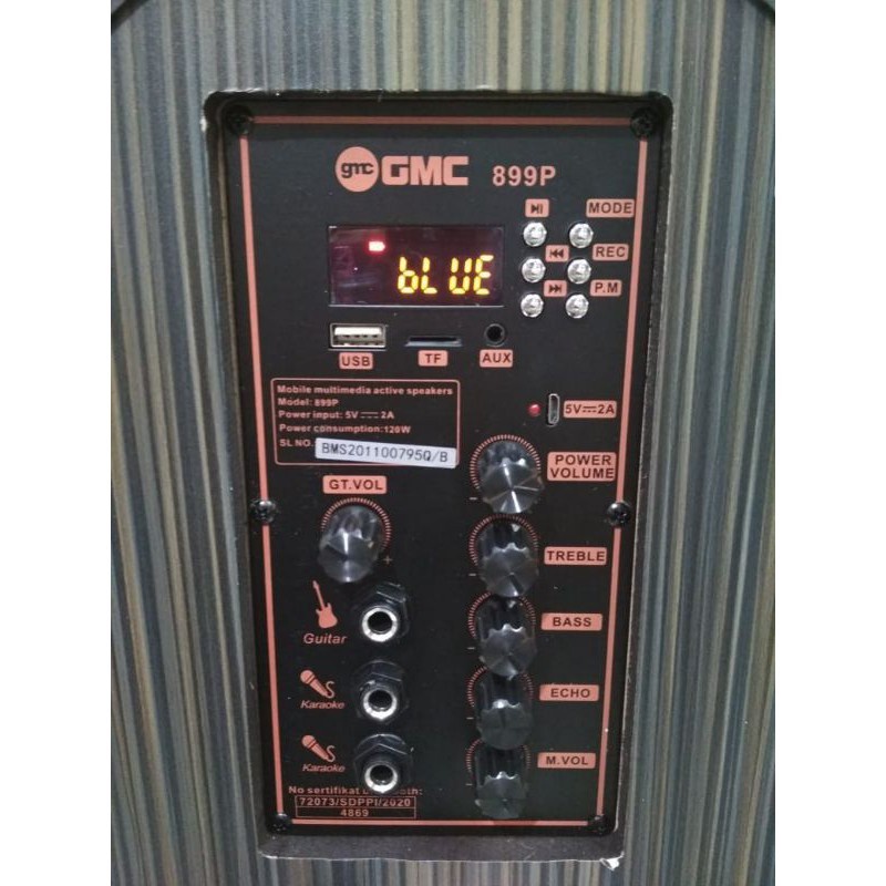 Gmc 899P Speaker Bluetooth Karaoke + 2 C Wireless