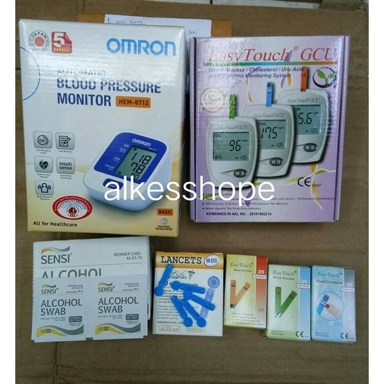 Terlaris Alat Tensi Digital Omron 8712 Alat Tes Easy Touch Gcu 3In1