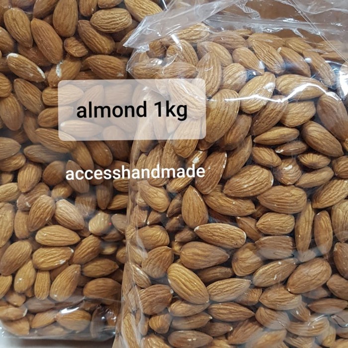 

Almond 1kg raw kacang almond asi booster sunny gem blue diamond