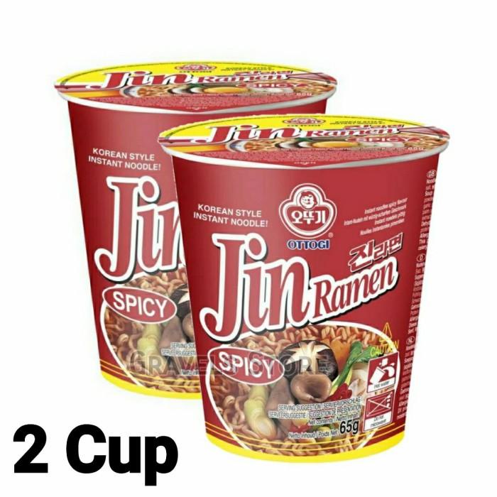 

[Bundling 2 Pcs] Ottogi Jin SPICY Cup Ramen - Mie Kuah Ramyun Korea Best Seller