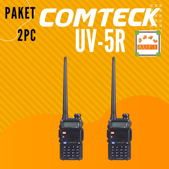 2pc HT Comteck UV-5R Dual Band VHF - UHF Radio FM original bergaransi termurah