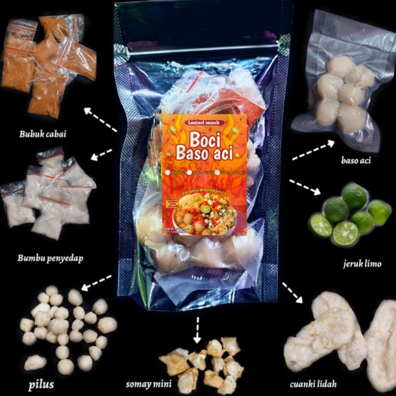 

paket murah 5 pcs baso Aci gratis 1 pcs