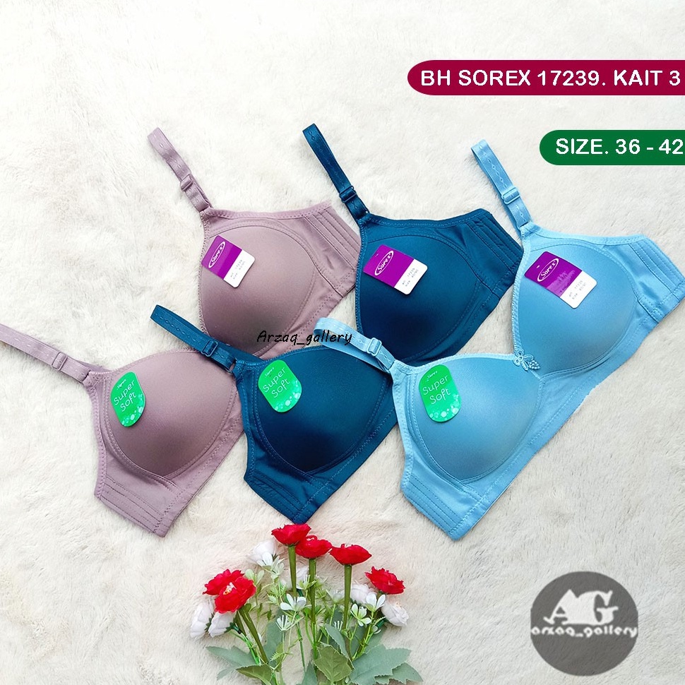 PALING LARIS. BH SOREX 17239 | Bra Wanita Sorex | Bh Busa Tanpa Kawat Kancing 3 | Bra | Pakaian Dala