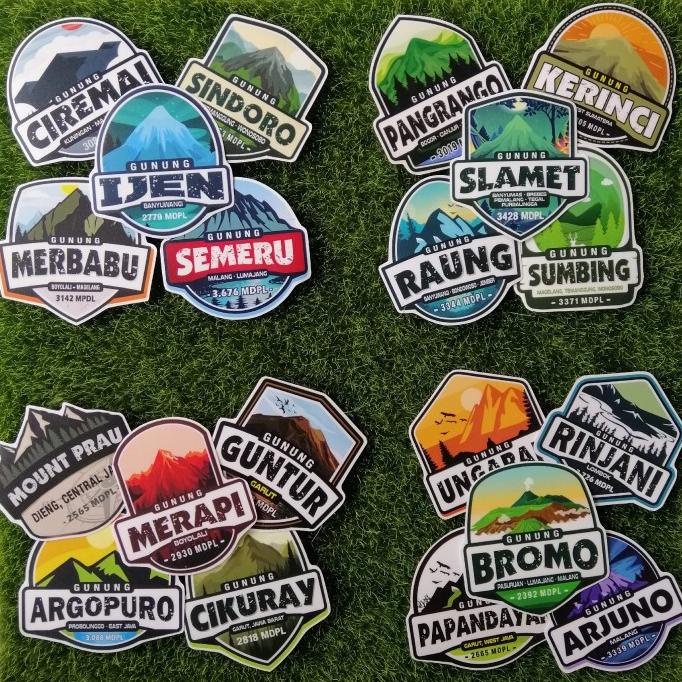 

Sale 5-7-10-20-30 Pcs Stiker Gunung Indonesia Waterproof Anti Air - Sticker