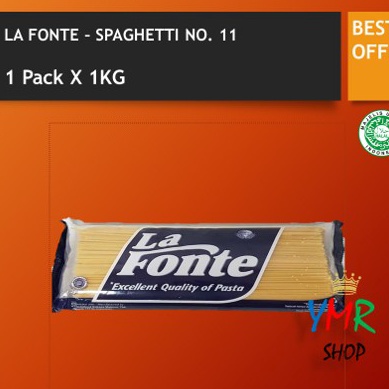 

⓲ CD 6448 La Fonte Pasta Spaghetti No.11 1kg Spagetti Spagetti Spageti Instant 1 kg 1000Gram Bogasari (♥C6369] ♡