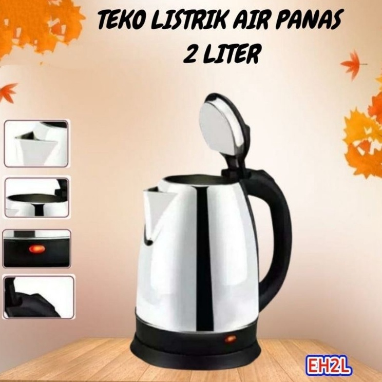 Seller 0QP Teko Listrik-Teko Listrik Watt Kecil-Teko Listrik 2 liter stainlees-Teko Listrik Sultan-T