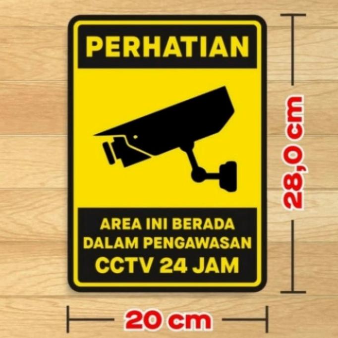 

New Stiker Vinyl 20X30Cm Perhatian Dalam Pengawasan Cctv 24Jam Sign Rambu