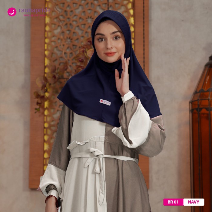Rauna - Hijab Instant - Bergo 01 Navy