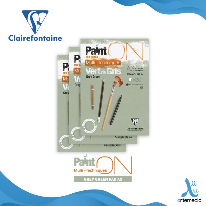 

Kertas Gambar Clairefontaine Paint On A3 Grey Green Multi Techniques Best Seller