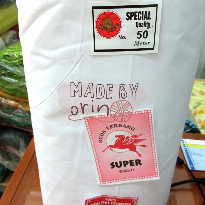 Terlaris Kain Mori Cap Kuda Terbang 1 Roll Kain Kafan Kain Membatik Kain Saring