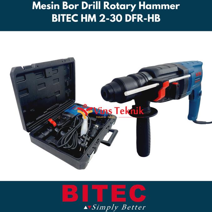 Mesin bor beton 3MODE rotary hammer HM2-30DFR BITEC HM 2-30 DFR