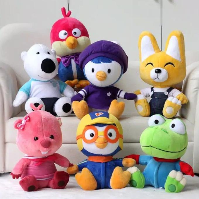Boneka Pororo Original 20Cm Import Asli Pororo Kartun Korea Mainan