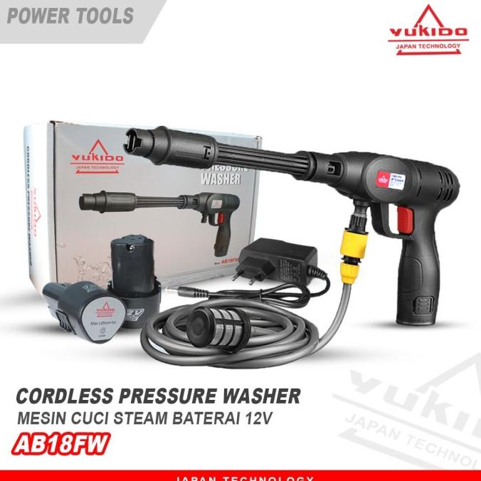 mesin jet steam cleaner cordless YUKIDO 36V HIGH PRESSURE WASHER