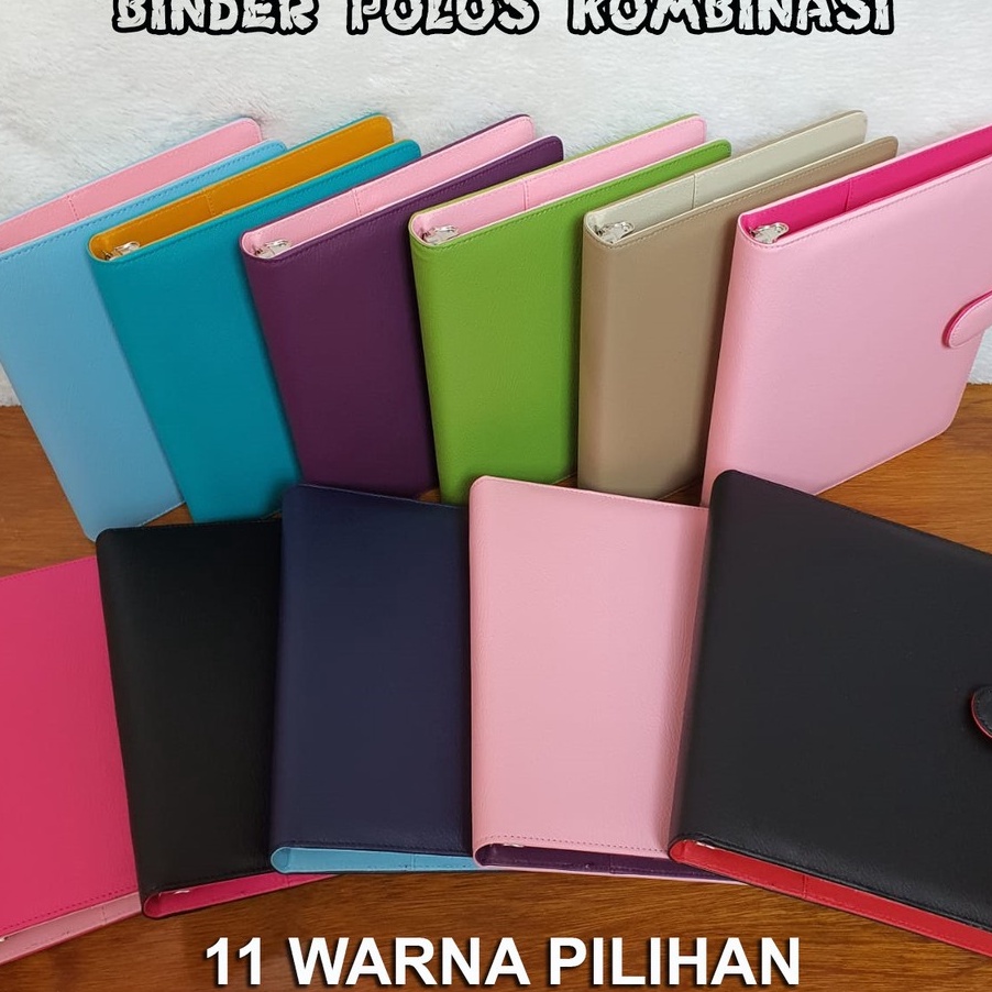 

Termurah dan terbaik BINDER KULIT JERUK POLOS KOMBINASI 12 WARNA PILIHAN A5 DAN B5 gas !!
