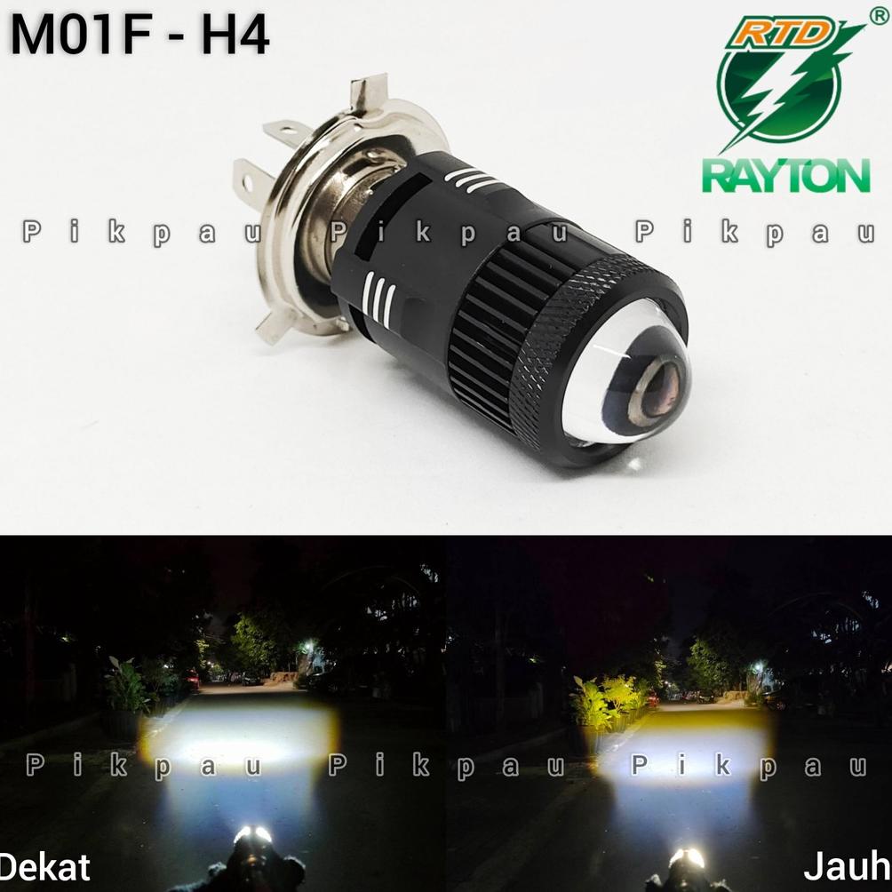 (BAYAR DITEMPAT) Lampu Utama LED H4 RTD Rayton M01F Laser Kipas AC DC Headlamp High Quality Lampu De
