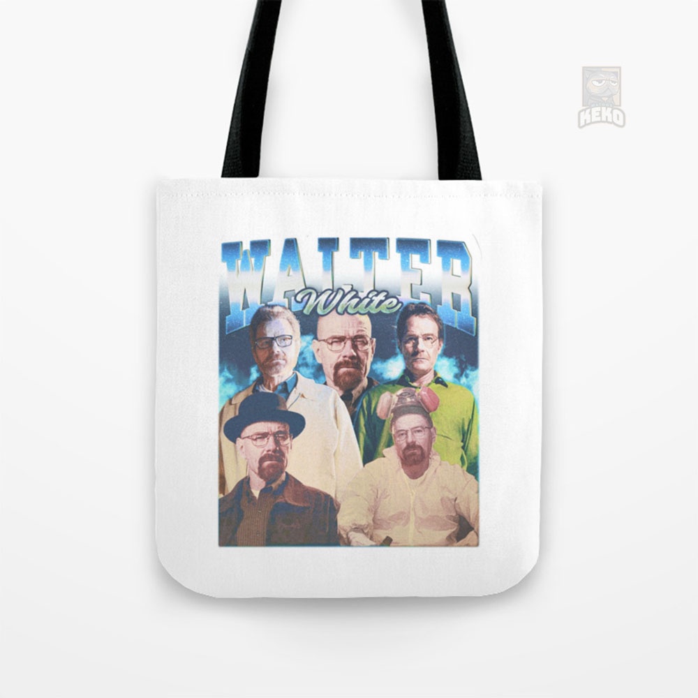 Tote Bag Kanvas WALTER WHITE Vintage 90s Rap Style