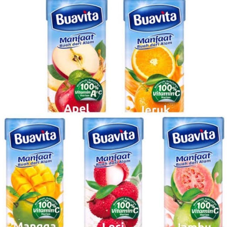 

STOCK TERUPDATE Buavita juice jus buah asli jambu biji / leci /apel/jeruk /mangga 250 ml