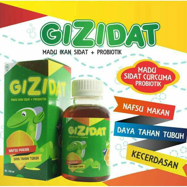 Hot Sale.. GIZIDAT Vitamin Penambah Nafsu Makan Berat Badan Anak & Bayi - Suplemen Madu Temulawak As