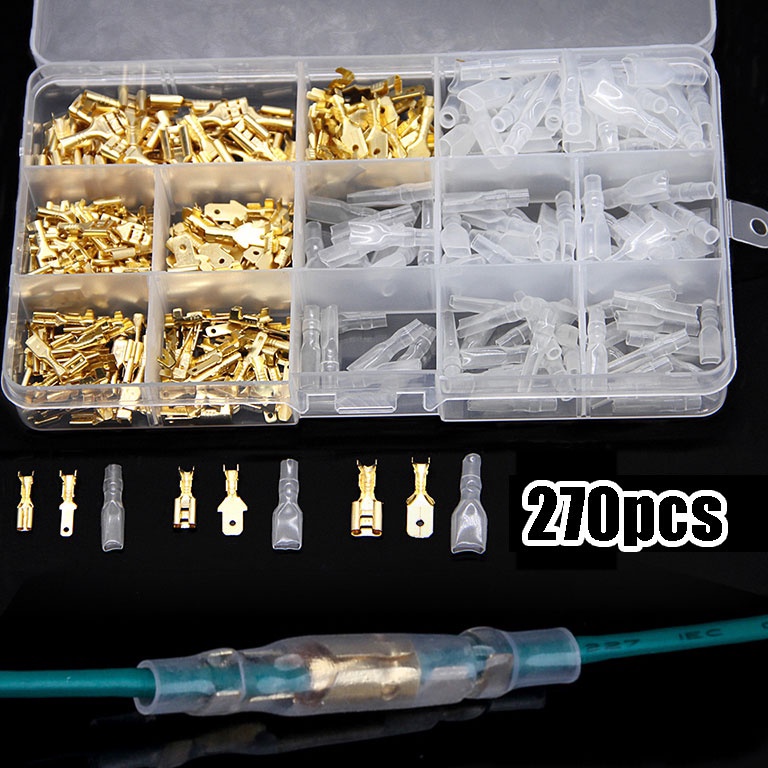 Ready.. 270 PCS Set Soket Kabel Motor Skun Konektor Kabel Mobil
