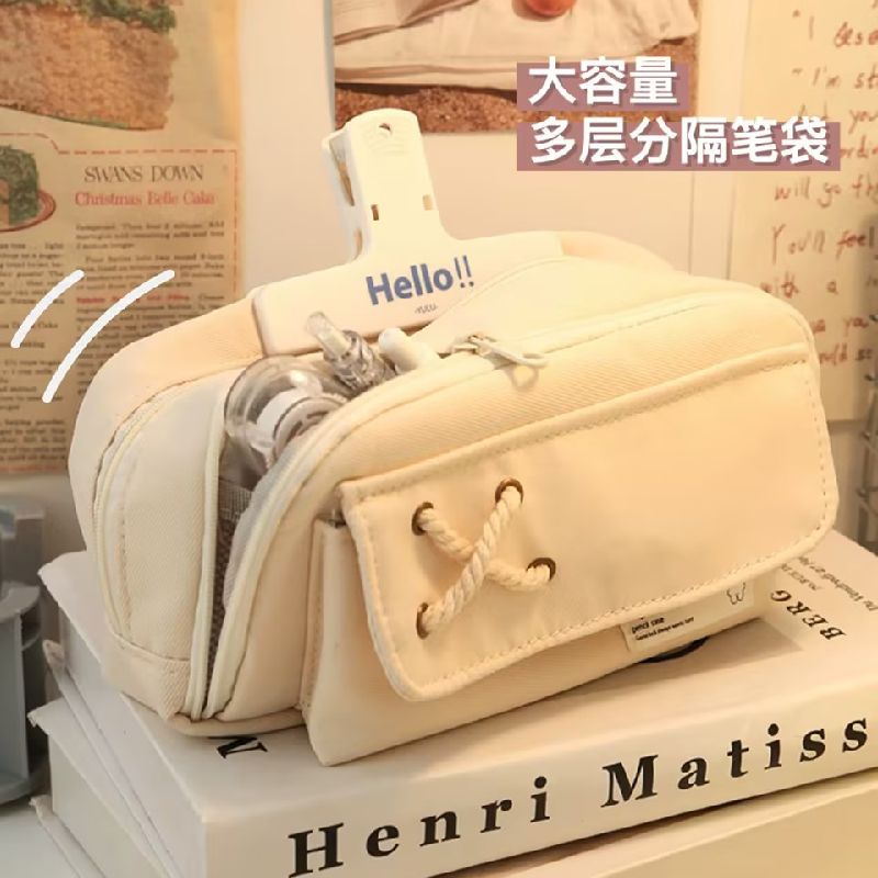 

UFRN Tali Katun Kapasitas Besar Kotak Pensil Pelajar Minimalis Jepang Tas Kain Perempuan2023Kotak Pensil Tali Rami
