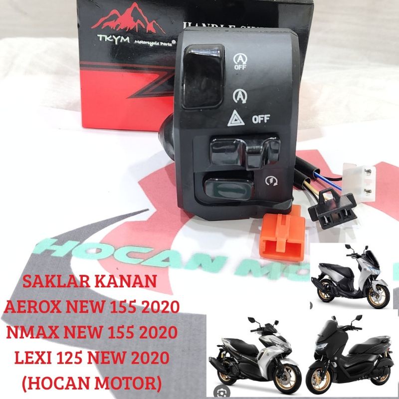HOLDER SAKLAR KANAN TOMBOL STATER TOMBOL HAZAD AEROX 155 NMAX 155 LEXI 125 NEW 2020 CONNECTED