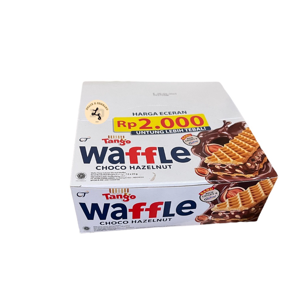 

Bestseller.. Tango Waffle 2000 Choco Hazelnut/Cookies & Cream Isi 12x25gr/Tango Waffle 3in1 Rasa Campur 20x12gr 77