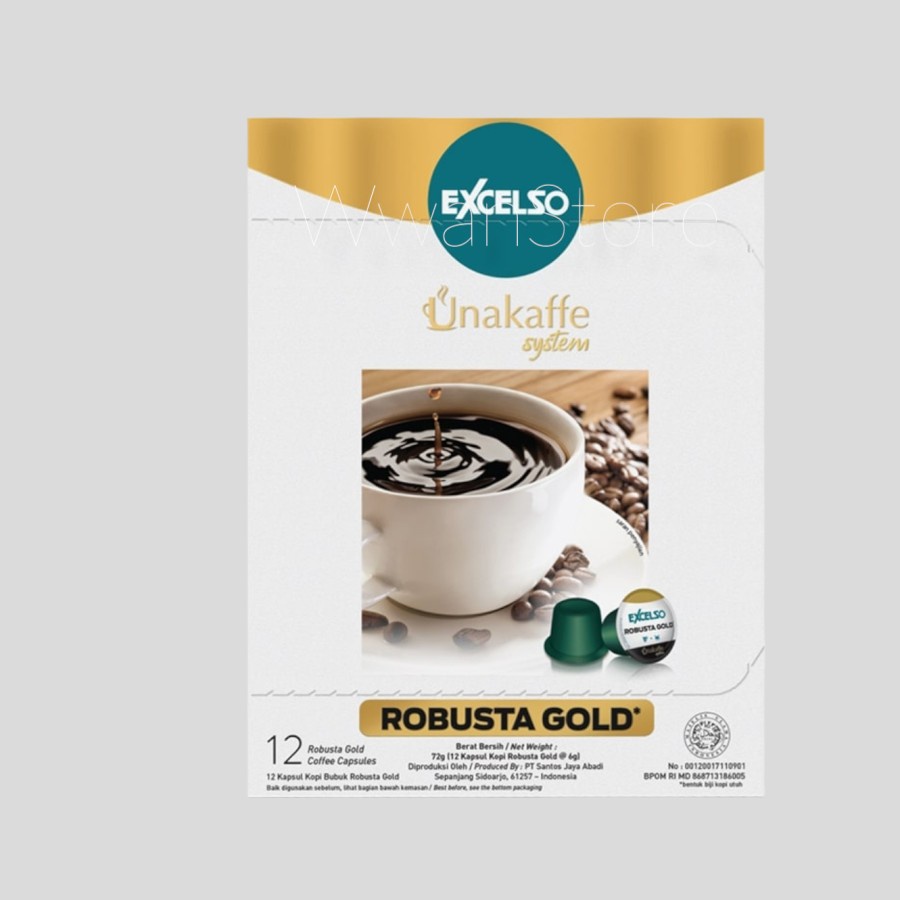 

Kopi Excelso Unakaffe Robusta Gold 12x6gr