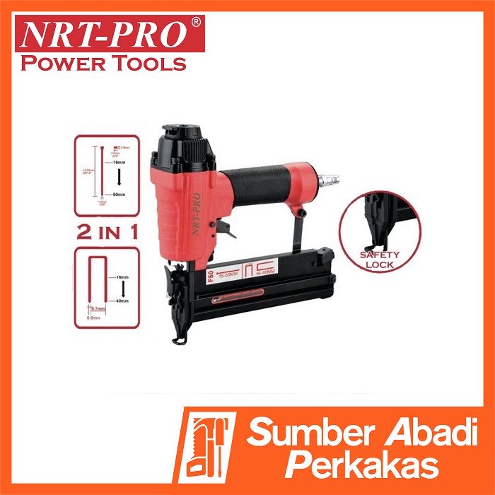 

NRT-PRO 5057HD Mesin Air Nailer Gun Paku Tembak 2 IN 1 Staples 5057 HD