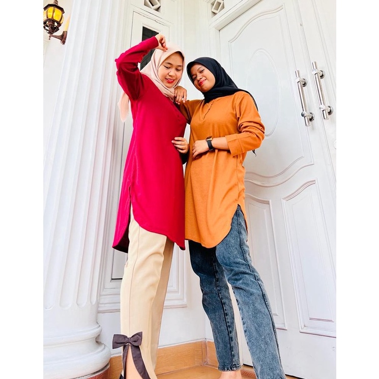 ト KAOS TUNIK PHENOMENAL / FENOMENAL FULL TAG KAOS POLOS LENGAN PANJANG KAOS TUNIK MODEL KOTAK ム