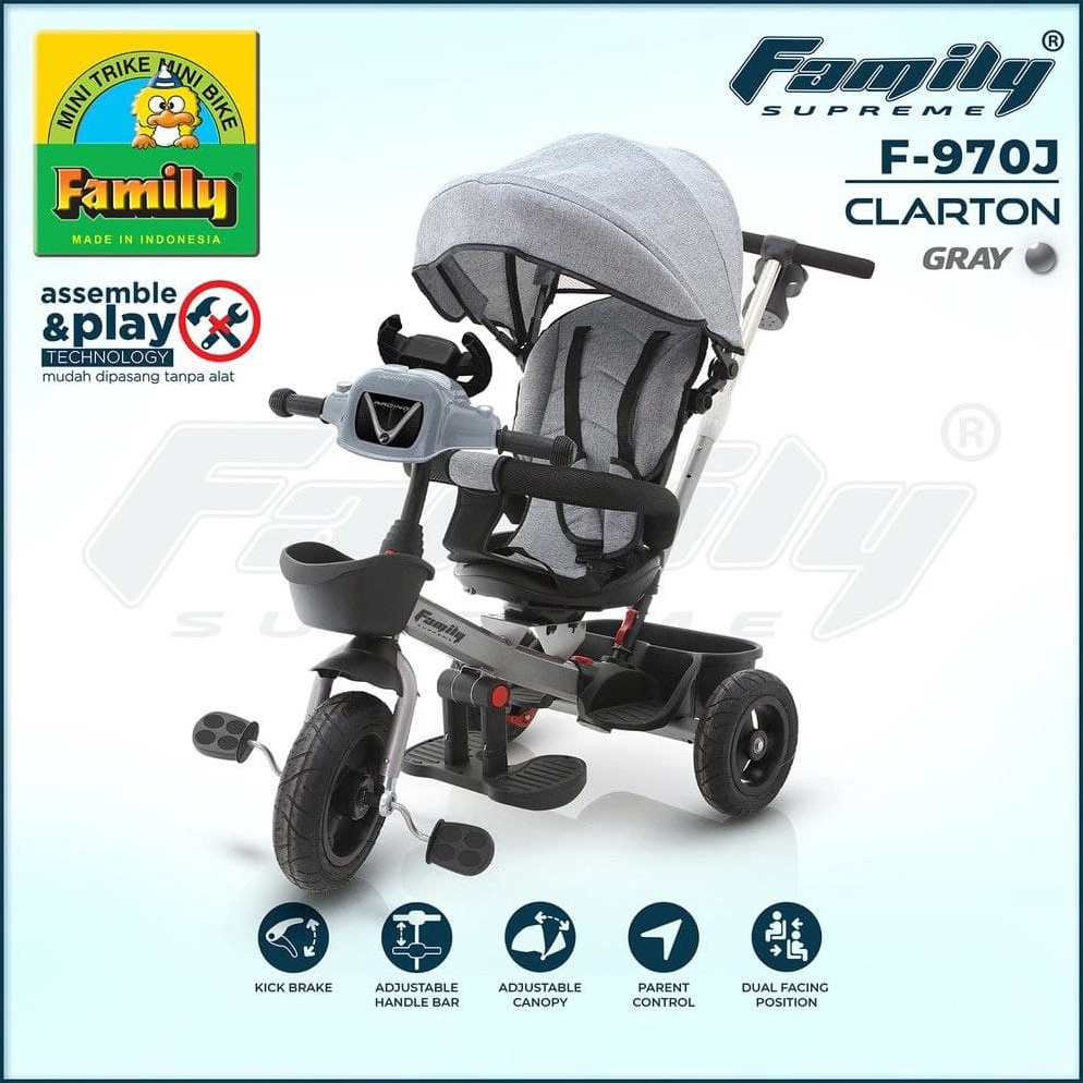 CHEKOUT. Sepeda Roda Tiga Family Supreme Clarte F960 & 970J