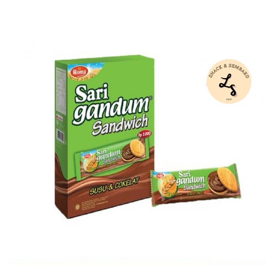 

Terupdate Roma Sari Gandum Sachet Susu & Coklat Isi 12 pcs @39gr 99