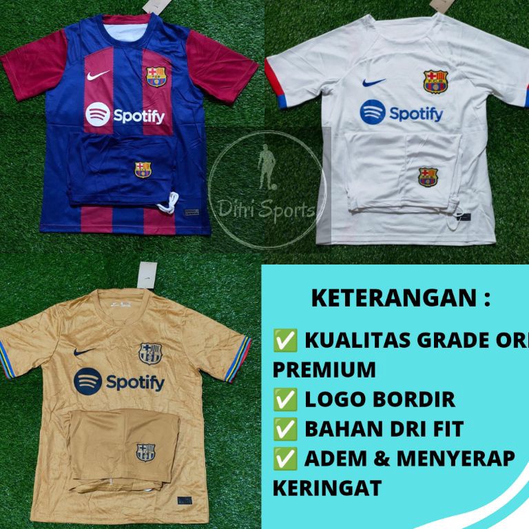RECOMENDED. Setelan Jersey Barcelona Home 2022 2023 Grade Ori Import Baju Sepak Bola Barca