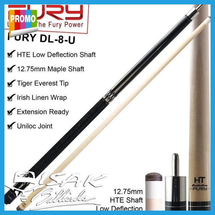 Fury DL-8 Maple Pool Cue - 13 mm - Billiard Stick Stik Biliar Bilyar nastitiayu12345