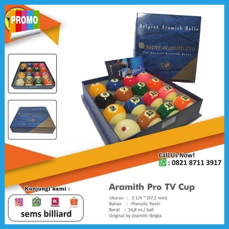 Bola Billiard Belgi Aramith Pro TV Cup - Bola Biliar - bola bilyar nastitiayu12345