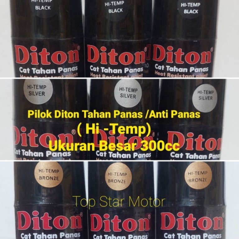 TERPERCAYA. Pilok Pilox Cat Diton Anti Panas Hitam Silver Bronze Hi Temp Black Silver Bronze Cat Tah